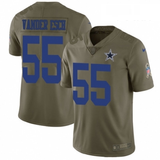 Youth Nike Dallas Cowboys 55 Leighton Vander Esch Limited Olive 2017 Salute to Service NFL Jersey Youth Nike Dallas Cowboys 55 Leighton Vander Esch Limited Olive 2017 Salute to Service NFL Jersey