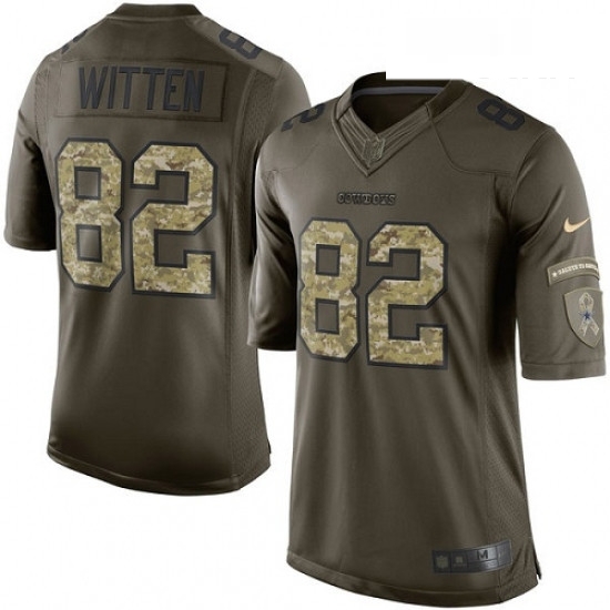 Youth Nike Dallas Cowboys 82 Jason Witten Elite Green Salute to Service NFL Jersey Youth Nike Dallas Cowboys 82 Jason Witten Elite Green Salute to Service NFL Jersey