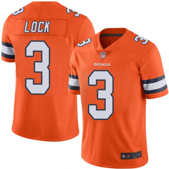 Broncos 3 Drew Lock Orange Men Stitched Football Limited Rush Jersey Broncos 3 Drew Lock Orange Men Stitched Football Limited Rush Jersey