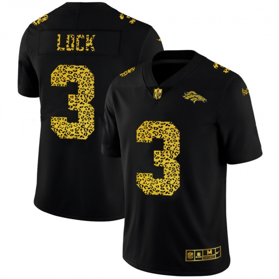 Denver Broncos 3 Drew Lock Men Nike Leopard Print Fashion Vapor Limited NFL Jersey Black Denver Broncos 3 Drew Lock Men Nike Leopard Print Fashion Vapor Limited NFL Jersey Black