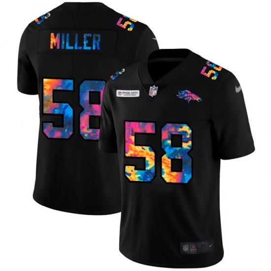 Denver Broncos 58 Von Miller Men Nike Multi Color Black 2020 NFL Crucial Catch Vapor Untouchable Limited Jersey Denver Broncos 58 Von Miller Men Nike Multi Color Black 2020 NFL Crucial Catch Vapor Untouchable Limited Jersey