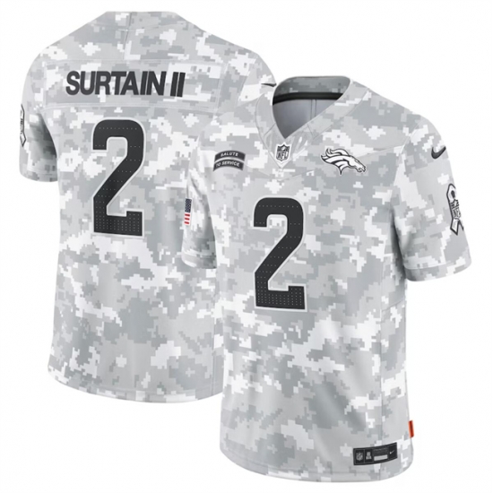 Men Denver Broncos 2 Patrick Surtain II 2024 Arctic Camo Salute To Service Limited Stitched Football Jersey Men Denver Broncos 2 Patrick Surtain II 2024 Arctic Camo Salute To Service Limited Stitched Football Jersey