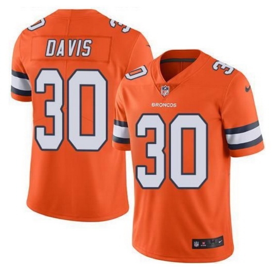 Men Denver Broncos 30 Terrell Davis Orange Vapor Untouchable Limited NFL Jersey Men Denver Broncos 30 Terrell Davis Orange Vapor Untouchable Limited NFL Jersey
