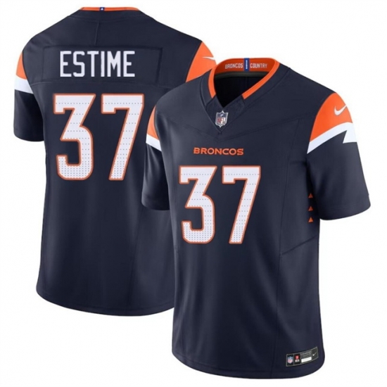 Men Denver Broncos 37 Audric Estime Navy 2024 F U S E Alternate Vapor Limited Stitched Football Jersey Men Denver Broncos 37 Audric Estime Navy 2024 F U S E Alternate Vapor Limited Stitched Football Jersey
