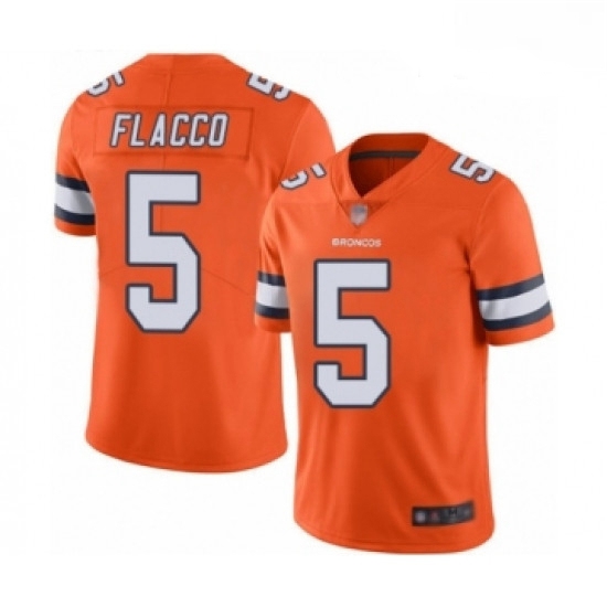 Men Denver Broncos 5 Joe Flacco Limited Orange Rush Vapor Untouchable Football Jersey Men Denver Broncos 5 Joe Flacco Limited Orange Rush Vapor Untouchable Football Jersey