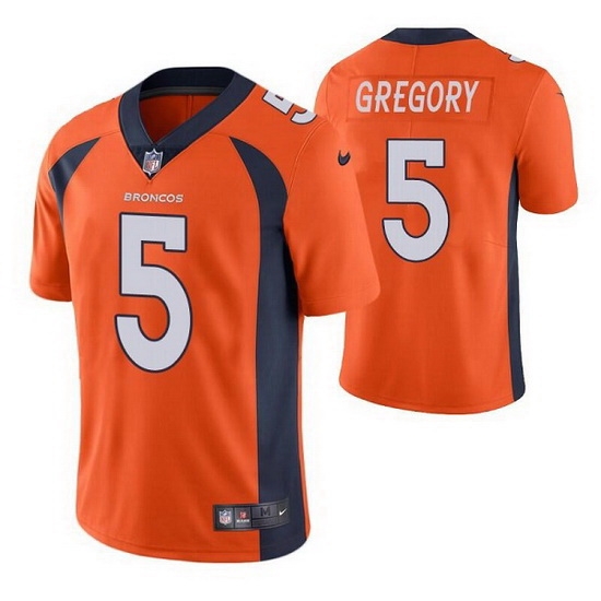 Men Denver Broncos 5 Randy Gregory Orange Vapor Untouchable Limited Stitched jersey Men Denver Broncos 5 Randy Gregory Orange Vapor Untouchable Limited Stitched jersey