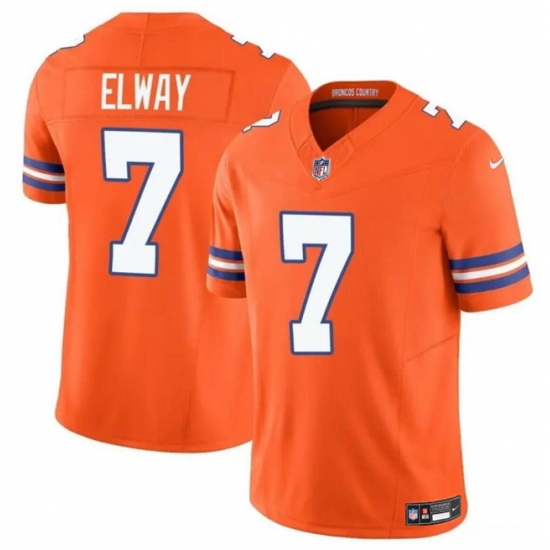 Men Denver Broncos 7 John Elway Orange F U S E Mile High Collection 1977 Throwback Vapor Limited Stitched Football Jersey Men Denver Broncos 7 John Elway Orange F U S E Mile High Collection 1977 Throwback Vapor Limited Stitched Football Jersey