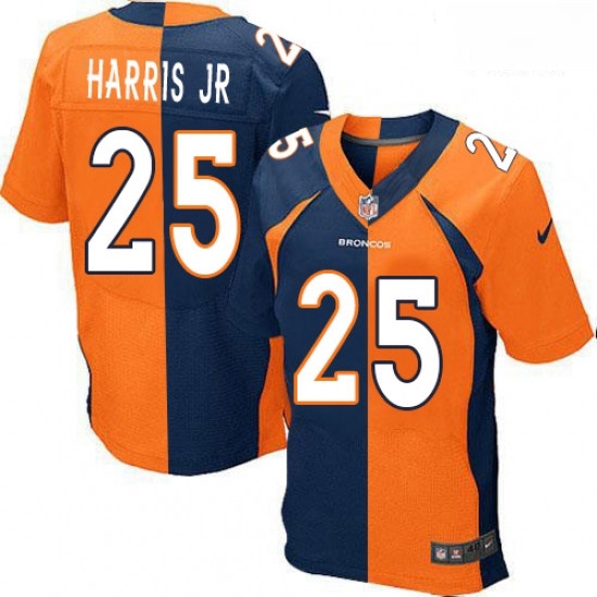 Men Nike Denver Broncos 25 Chris Harris Jr Elite OrangeNavy Split Fashion NFL Jersey Men Nike Denver Broncos 25 Chris Harris Jr Elite OrangeNavy Split Fashion NFL Jersey