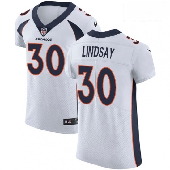 Men Nike Denver Broncos 30 Phillip Lindsay White Vapor Untouchable Elite Player NFL Jersey Men Nike Denver Broncos 30 Phillip Lindsay White Vapor Untouchable Elite Player NFL Jersey
