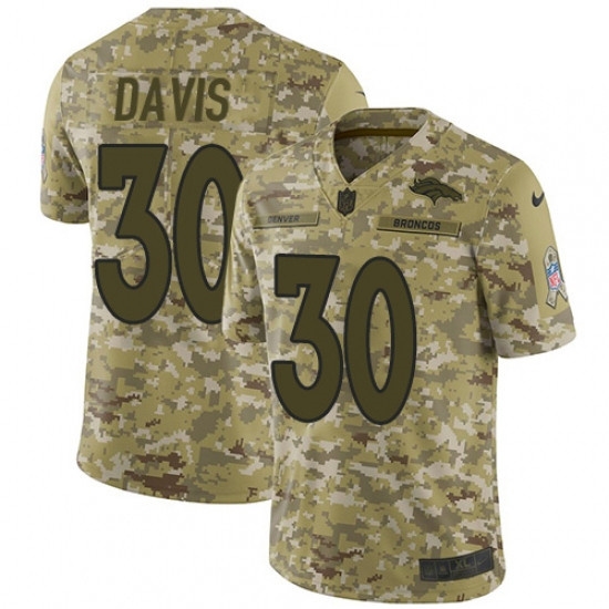 Men Nike Denver Broncos 30 Terrell Davis Limited Camo 2018 Salute to Service NFL Jersey Men Nike Denver Broncos 30 Terrell Davis Limited Camo 2018 Salute to Service NFL Jersey