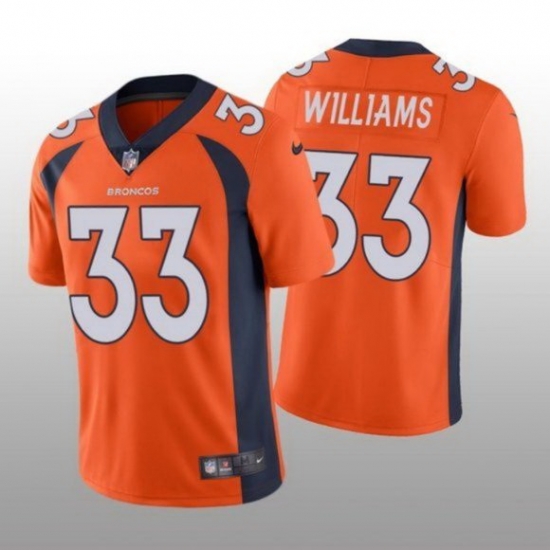 Men Nike Denver Broncos 33 Javonte Williams Orange Vapor Limited Jersey Men Nike Denver Broncos 33 Javonte Williams Orange Vapor Limited Jersey