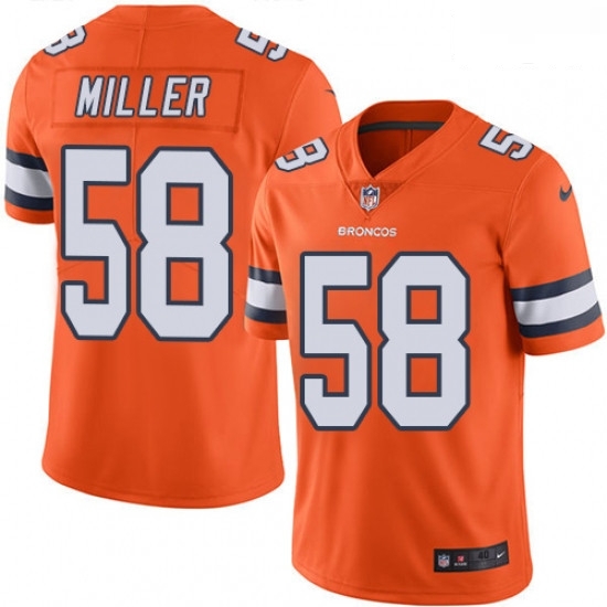 Men Nike Denver Broncos 58 Von Miller Elite Orange Rush Vapor Untouchable NFL Jersey Men Nike Denver Broncos 58 Von Miller Elite Orange Rush Vapor Untouchable NFL Jersey