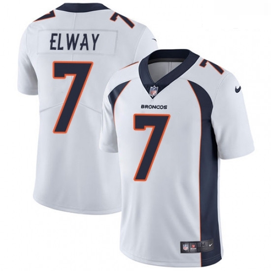 Men Nike Denver Broncos 7 John Elway White Vapor Untouchable Limited Player NFL Jersey Men Nike Denver Broncos 7 John Elway White Vapor Untouchable Limited Player NFL Jersey