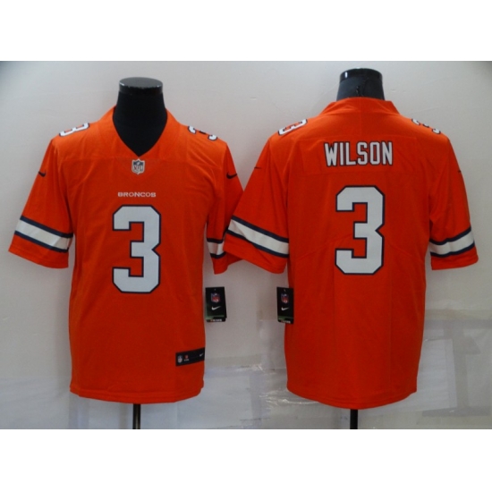 Men's Denver Broncos #3 Russell Wilson Orange 2022 Color Rush Stitched NFL Nike Limited Jersey Men's Denver Broncos #3 Russell Wilson Orange 2022 Color Rush Stitched NFL Nike Limited Jersey