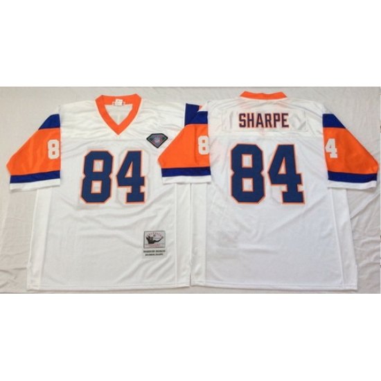 Mitchell And Ness Broncos #84 Shannon Sharpe Throwback white Throwback Stitched NFL Jersey Mitchell And Ness Broncos #84 Shannon Sharpe Throwback white Throwback Stitched NFL Jersey