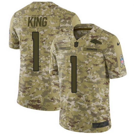 Nike Broncos #1 Marquette King Camo Mens Stitched NFL Limited 2018 Salute To Service Jersey Nike Broncos #1 Marquette King Camo Mens Stitched NFL Limited 2018 Salute To Service Jersey
