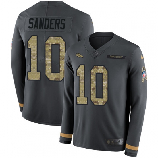 Nike Broncos 10 Emmanuel Sanders Anthracite Salute to Service Men s Stitched NFL Limited Therma Long Sleeve Jersey Nike Broncos 10 Emmanuel Sanders Anthracite Salute to Service Men s Stitched NFL Limited Therma Long Sleeve Jersey