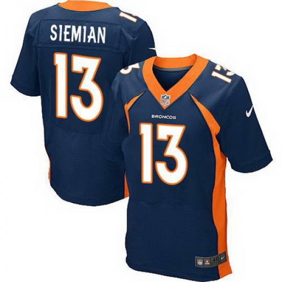 Nike Broncos #13 Trevor Siemian Navy Blue Alternate Mens Stitched NFL New Elite Jersey Nike Broncos #13 Trevor Siemian Navy Blue Alternate Mens Stitched NFL New Elite Jersey
