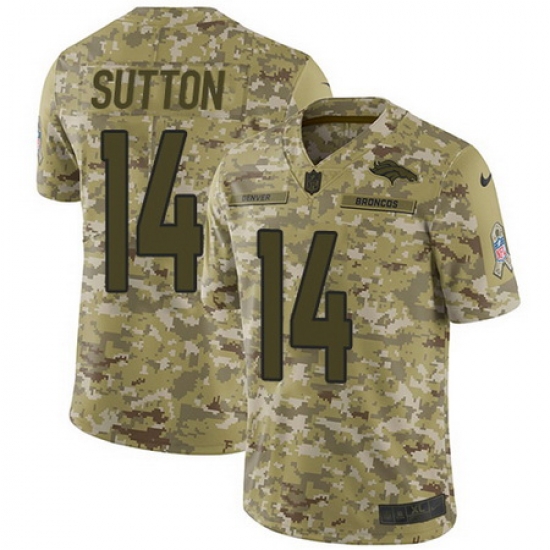 Nike Broncos #14 Courtland Sutton Camo Mens Stitched NFL Limited 2018 Salute To Service Jersey Nike Broncos #14 Courtland Sutton Camo Mens Stitched NFL Limited 2018 Salute To Service Jersey