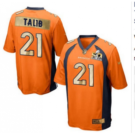 Nike Broncos #21 Aqib Talib Orange Team Color Mens Stitched NFL Game Super Bowl 50 Collection Jersey Nike Broncos #21 Aqib Talib Orange Team Color Mens Stitched NFL Game Super Bowl 50 Collection Jersey