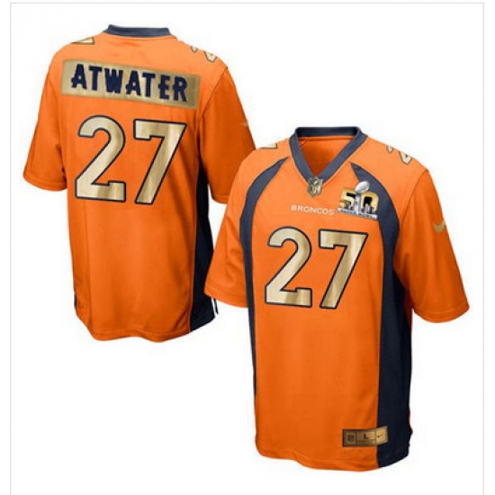 Nike Broncos #27 Steve Atwater Orange Team Color Mens Stitched NFL Game Super Bowl 50 Collection Jersey Nike Broncos #27 Steve Atwater Orange Team Color Mens Stitched NFL Game Super Bowl 50 Collection Jersey