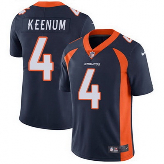 Nike Broncos #4 Case Keenum Navy Blue Alternate Mens Stitched NFL Vapor Untouchable Limited Jersey Nike Broncos #4 Case Keenum Navy Blue Alternate Mens Stitched NFL Vapor Untouchable Limited Jersey