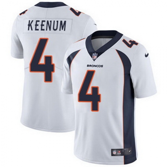 Nike Broncos #4 Case Keenum White Mens Stitched NFL Vapor Untouchable Limited Jersey Nike Broncos #4 Case Keenum White Mens Stitched NFL Vapor Untouchable Limited Jersey