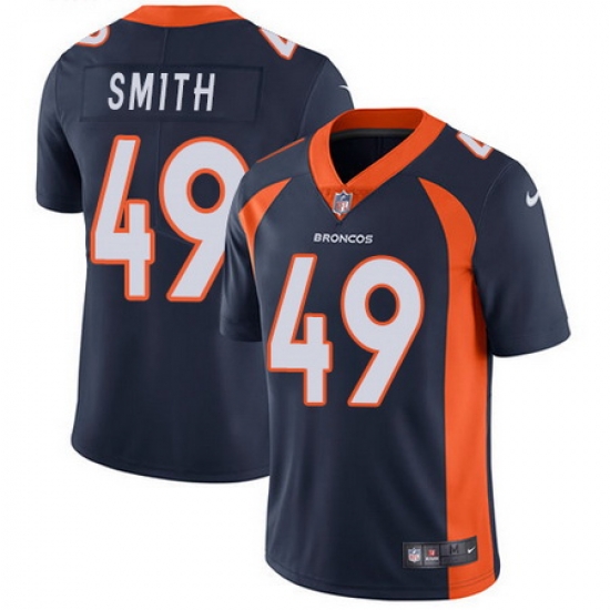 Nike Broncos #49 Dennis Smith Navy Blue Alternate Mens Stitched NFL Vapor Untouchable Limited Jersey Nike Broncos #49 Dennis Smith Navy Blue Alternate Mens Stitched NFL Vapor Untouchable Limited Jersey