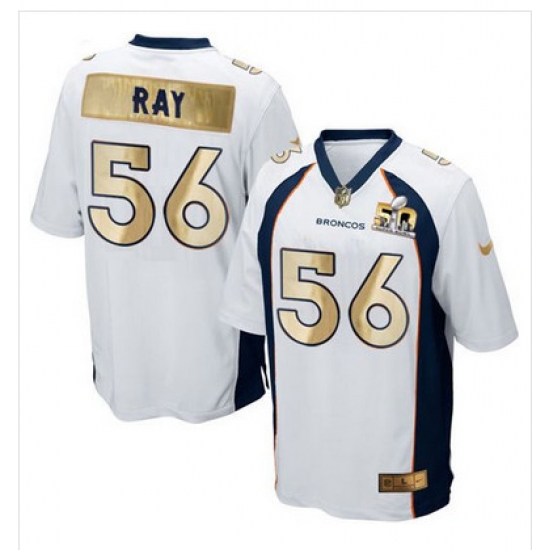 Nike Broncos #56 Shane Ray White Mens Stitched NFL Game Super Bowl 50 Collection Jersey Nike Broncos #56 Shane Ray White Mens Stitched NFL Game Super Bowl 50 Collection Jersey