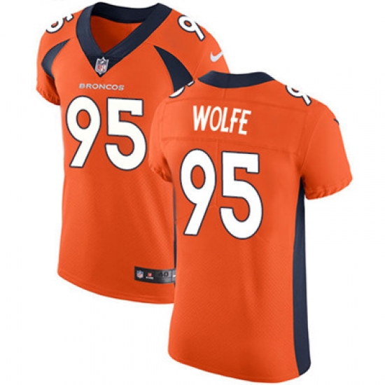 Nike Broncos #95 Derek Wolfe Orange Team Color Mens Stitched NFL Vapor Untouchable Elite Jersey Nike Broncos #95 Derek Wolfe Orange Team Color Mens Stitched NFL Vapor Untouchable Elite Jersey