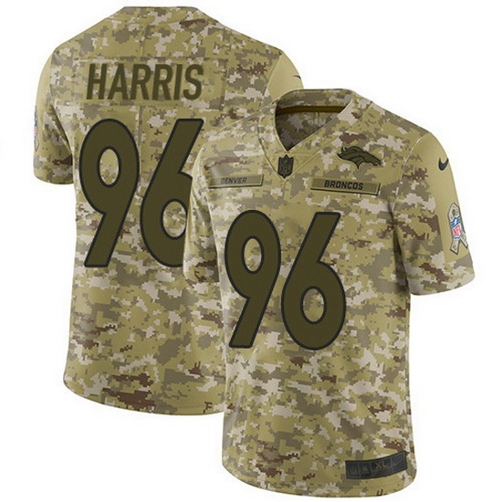 Nike Broncos 96 Shelby Harris Camo Men Stitched NFL Limited 2018 Salute To Service Jersey Nike Broncos 96 Shelby Harris Camo Men Stitched NFL Limited 2018 Salute To Service Jersey