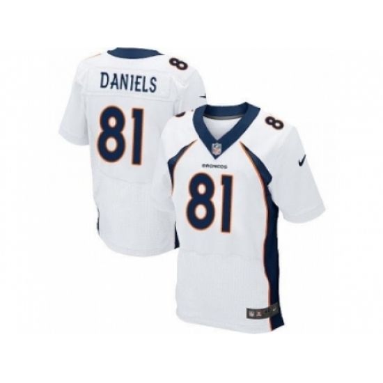 Nike Denver Broncos 81 Owen Daniels white Elite NFL Jersey Nike Denver Broncos 81 Owen Daniels white Elite NFL Jersey