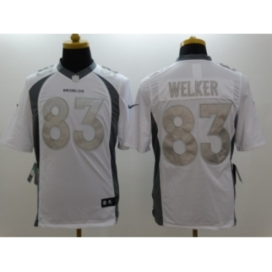Nike Denver Broncos 83 Wes Welker White Game Platinum NFL Jersey Nike Denver Broncos 83 Wes Welker White Game Platinum NFL Jersey