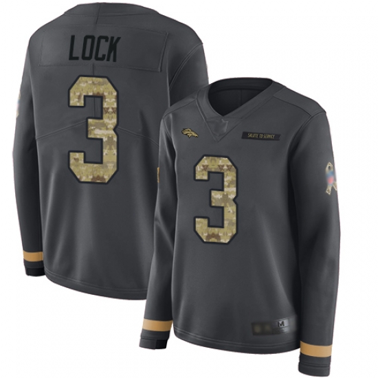 Broncos 3 Drew Lock Anthracite Salute to Service Women Stitched Football Limited Therma Long Sleeve Jersey Broncos 3 Drew Lock Anthracite Salute to Service Women Stitched Football Limited Therma Long Sleeve Jersey