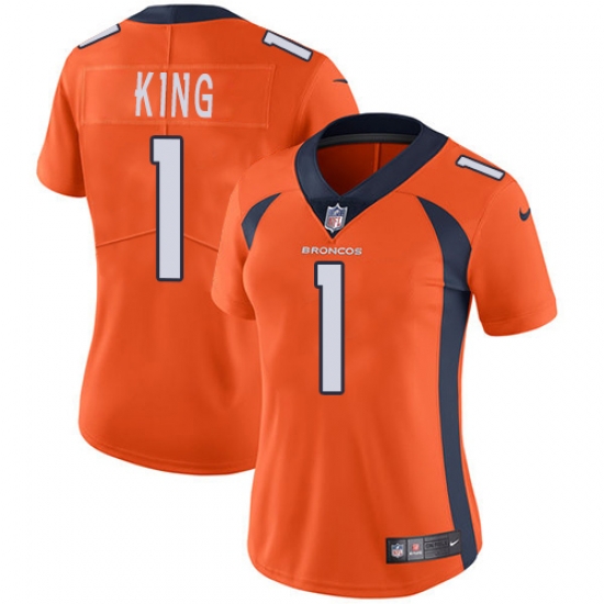 Nike Broncos #1 Marquette King Orange Team Color Womens Stitched NFL Vapor Untouchable Limited Jersey Nike Broncos #1 Marquette King Orange Team Color Womens Stitched NFL Vapor Untouchable Limited Jersey