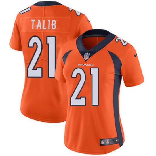 Nike Broncos #21 Aqib Talib Orange Team Color Womens Stitched NFL Vapor Untouchable Limited Jersey Nike Broncos #21 Aqib Talib Orange Team Color Womens Stitched NFL Vapor Untouchable Limited Jersey