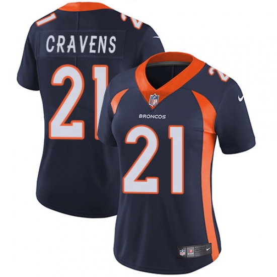 Nike Broncos #21 Su a Cravens Blue Alternate Womens Stitched NFL Vapor Untouchable Limited Jersey Nike Broncos #21 Su a Cravens Blue Alternate Womens Stitched NFL Vapor Untouchable Limited Jersey