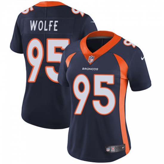 Nike Broncos #95 Derek Wolfe Blue Alternate Womens Stitched NFL Vapor Untouchable Limited Jersey Nike Broncos #95 Derek Wolfe Blue Alternate Womens Stitched NFL Vapor Untouchable Limited Jersey
