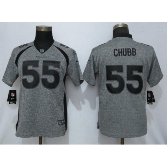 Women Nike Broncos 55 Bradley Chubb Gray Gridiron Gray Women Vapor Untouchable Limited Jersey Women Nike Broncos 55 Bradley Chubb Gray Gridiron Gray Women Vapor Untouchable Limited Jersey