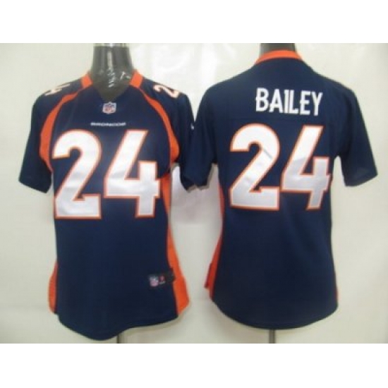 Women Nike Denver Broncos 24# Bailey Blue Jersey Women Nike Denver Broncos 24# Bailey Blue Jersey