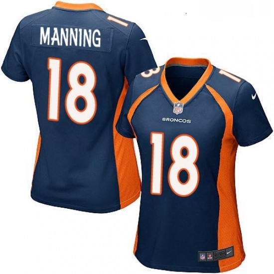 Womens Nike Denver Broncos 18 Peyton Manning Game Navy Blue Alternate NFL Jersey Womens Nike Denver Broncos 18 Peyton Manning Game Navy Blue Alternate NFL Jersey