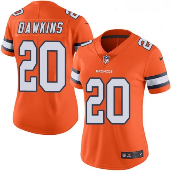 Womens Nike Denver Broncos 20 Brian Dawkins Elite Orange Rush Vapor Untouchable NFL Jersey Womens Nike Denver Broncos 20 Brian Dawkins Elite Orange Rush Vapor Untouchable NFL Jersey