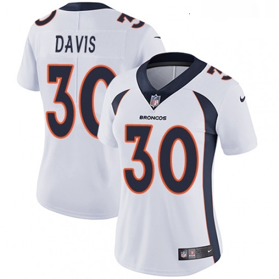 Womens Nike Denver Broncos 30 Terrell Davis Elite White NFL Jersey Womens Nike Denver Broncos 30 Terrell Davis Elite White NFL Jersey