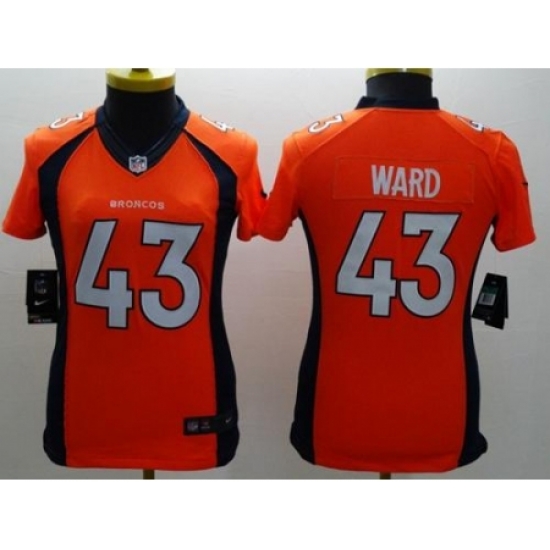 Women's Nike Denver Broncos #43 T.J. Ward Orange Team Color Stitched NFL New Limited Jersey Women's Nike Denver Broncos #43 T.J. Ward Orange Team Color Stitched NFL New Limited Jersey