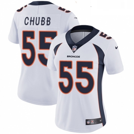 Womens Nike Denver Broncos 55 Bradley Chubb White Vapor Untouchable Elite Player NFL Jersey Womens Nike Denver Broncos 55 Bradley Chubb White Vapor Untouchable Elite Player NFL Jersey