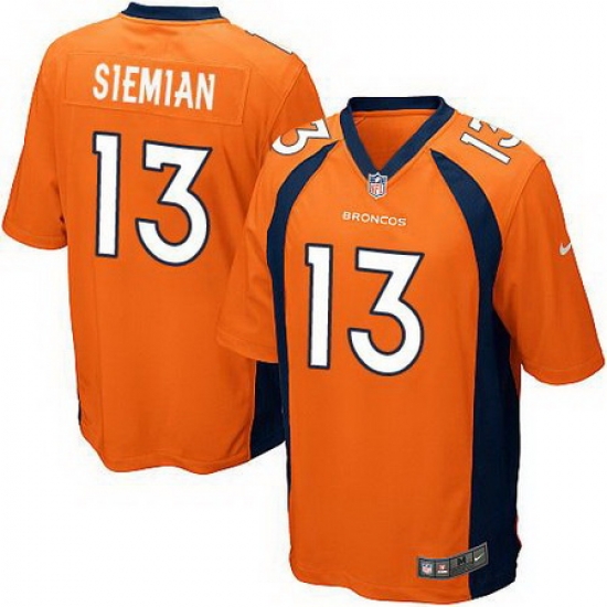 Nike Broncos #13 Trevor Siemian Orange Team Color Youth Stitched NFL New Elite Jersey Nike Broncos #13 Trevor Siemian Orange Team Color Youth Stitched NFL New Elite Jersey