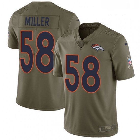 Youth Nike Denver Broncos 58 Von Miller Limited Olive 2017 Salute to Service NFL Jersey Youth Nike Denver Broncos 58 Von Miller Limited Olive 2017 Salute to Service NFL Jersey