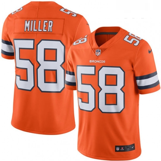 Youth Nike Denver Broncos 58 Von Miller Limited Orange Rush Vapor Untouchable NFL Jersey Youth Nike Denver Broncos 58 Von Miller Limited Orange Rush Vapor Untouchable NFL Jersey