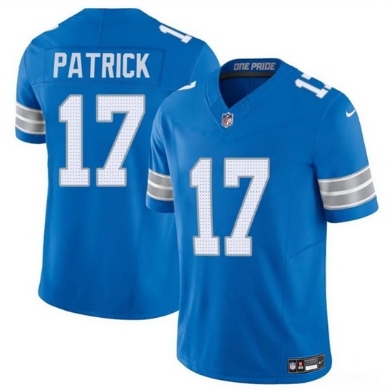 Men Detroit Lions 17 Tim Patrickn Blue 2024 F U S E Vapor Limited Stitched Jersey Men Detroit Lions 17 Tim Patrickn Blue 2024 F U S E Vapor Limited Stitched Jersey