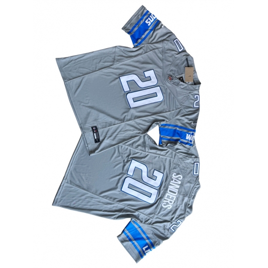Men Detroit Lions 20 Barry Sanders Grey 2023 F U S E Vapor Untouchable Limited Stitched Jersey Men Detroit Lions 20 Barry Sanders Grey 2023 F U S E Vapor Untouchable Limited Stitched Jersey